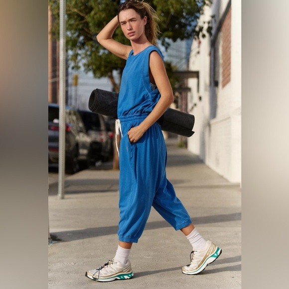 Free People Hot Shot Harem Onesie💙🦋 - Picture 3 of 5